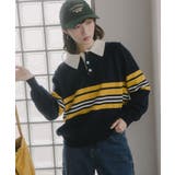 マルチボーダー ポロ襟 ニット | 210nouve | 詳細画像6