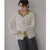 レイヤード バイカラー ニット カーディガン | 210nouve | 詳細画像1