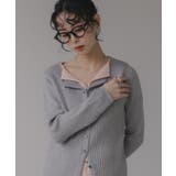 レイヤード バイカラー ニット カーディガン | 210nouve | 詳細画像11