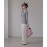 レイヤード バイカラー ニット カーディガン | 210nouve | 詳細画像13