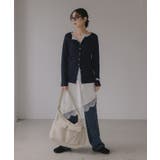 レイヤード バイカラー ニット カーディガン | 210nouve | 詳細画像4