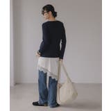 レイヤード バイカラー ニット カーディガン | 210nouve | 詳細画像5