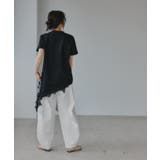 裾 レース ドッキング アシンメトリー Tシャツ | 210nouve | 詳細画像15