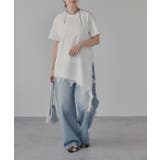 裾 レース ドッキング アシンメトリー Tシャツ | 210nouve | 詳細画像5