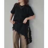 裾 レース ドッキング アシンメトリー Tシャツ | 210nouve | 詳細画像8