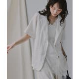リネンライク 半袖 テーラード ジャケット | 210nouve | 詳細画像4 