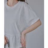 異素材切替え ペプラム Tシャツ | 210nouve | 詳細画像12