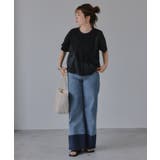 異素材切替え ペプラム Tシャツ | 210nouve | 詳細画像14