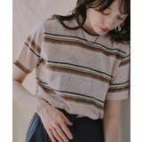 配色 マルチボーダー シアー Tシャツ | 210nouve | 詳細画像11