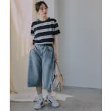 配色 マルチボーダー シアー Tシャツ | 210nouve | 詳細画像17