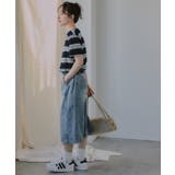 配色 マルチボーダー シアー Tシャツ | 210nouve | 詳細画像18