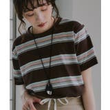 配色 マルチボーダー シアー Tシャツ | 210nouve | 詳細画像2