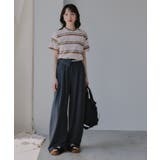配色 マルチボーダー シアー Tシャツ | 210nouve | 詳細画像20