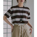 配色 マルチボーダー シアー Tシャツ | 210nouve | 詳細画像3