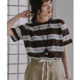 配色 マルチボーダー シアー Tシャツ | 210nouve | 詳細画像5