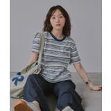 配色 マルチボーダー リンガー Tシャツ | 210nouve | 詳細画像13