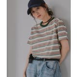 配色 マルチボーダー リンガー Tシャツ | 210nouve | 詳細画像6