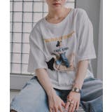 ホワイト | オーバーサイズ ガール フォトプリント Tシャツ | 210nouve