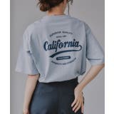 ブルー | California バックプリント Tシャツ | 210nouve