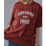 レッド | ロゴプリントTシャツ | 210nouve