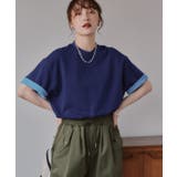 バイカラー ロールアップ Tシャツ | 210nouve | 詳細画像1