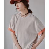 バイカラー ロールアップ Tシャツ | 210nouve | 詳細画像3