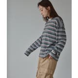 配色 マルチボーダー リンガー ロンT | 210nouve | 詳細画像12