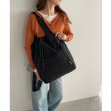 ブラック | バイカラー配色トート2Wayリュック | 210nouve