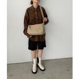 バイカラースクエアナイロンショルダーバッグ | 210nouve | 詳細画像25 