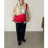 バイカラースクエアナイロンショルダーバッグ | 210nouve | 詳細画像6 