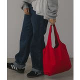 レッド | 【リバーシブル】ロゴ 刺繍 トートバッグ | 210nouve