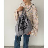 シャドーチェック ドロスト ナイロン ナップサック | 210nouve | 詳細画像10