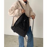 シャドーチェック ドロスト ナイロン ナップサック | 210nouve | 詳細画像2