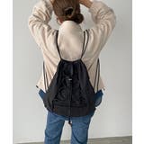 シャドーチェック ドロスト ナイロン ナップサック | 210nouve | 詳細画像4