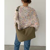 カーキ | ナイロン ステッチ ショルダーバッグ | 210nouve