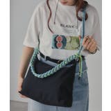 ブラック | コードストラップ 配色 ショルダーバッグ | 210nouve