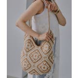 ベージュ | クロシェ 配色 ショルダーバッグ | 210nouve