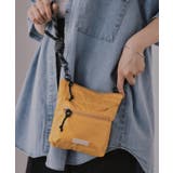 イエロー | シャドーチェック フロントポケット ナイロン ショルダーバッグ | 210nouve