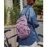 パープル | 格子ナイロンミニリュック | 210nouve