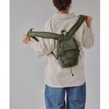 シャドー チェック柄 ドローコード ナイロン バックパック | 210nouve | 詳細画像22 