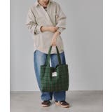 起毛 チェック柄 トートバッグ | 210nouve | 詳細画像24 