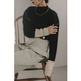 ハイネック バイカラー 配色 リブニット | 210nouve | 詳細画像10