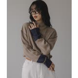 ハイネック バイカラー 配色 リブニット | 210nouve | 詳細画像2