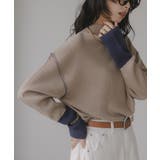 ハイネック バイカラー 配色 リブニット | 210nouve | 詳細画像4