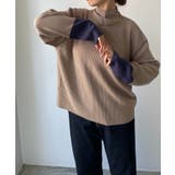 ハイネック バイカラー 配色 リブニット | 210nouve | 詳細画像7