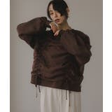 ブラウン | オーガンジー 重ね ドロスト プルオーバー | 210nouve