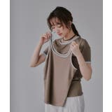【タンクセット】バイカラー レイヤード 半袖 Tシャツ | 210nouve | 詳細画像2