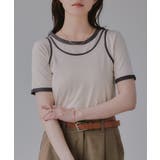 【タンクセット】バイカラー レイヤード 半袖 Tシャツ | 210nouve | 詳細画像8