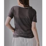 ウェーブボタン バイカラー シアー Tシャツ | 210nouve | 詳細画像12