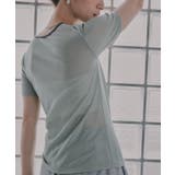 ウェーブボタン バイカラー シアー Tシャツ | 210nouve | 詳細画像15